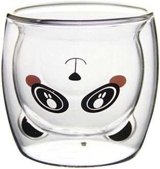 Voorkomen Brandwonden Cartoon Mooie Dubbele Glas Melk Koffie Cup Met Ronde Mond 400Ml Leuke Drinkware Dropshiping