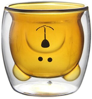 Voorkomen Brandwonden Cartoon Mooie Dubbele Glas Melk Koffie Cup Met Ronde Mond 400Ml Leuke Drinkware Dropshiping