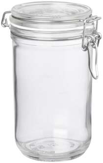 Voorraad/weck pot - glas - transparant - 17 x 9 cm - 750 ml - Weckpotten