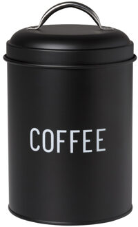 Voorraadblik coffee - zwart - ø11x15 cm