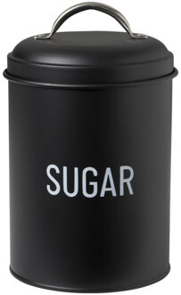 Voorraadblik sugar - zwart - ø11x15 cm