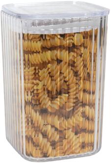 Voorraadbus lines 900ml 10x10x15,5cm transparant