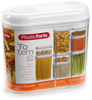 Voorraadbus met strooi deksel - 1 liter - kunststof