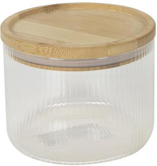 Voorraadpot boro lines Ø11x9cm transparant