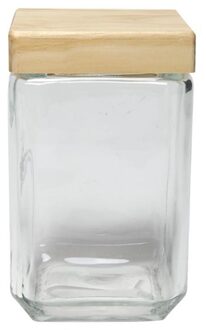 Voorraadpot glas 11x11xh18,5cm 1,7L transparant