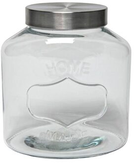 Voorraadpot glas HOMEMADE 17,5x12,5x20cm transparant