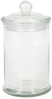 Voorraadpot glas knop Ø8x14,5cm transparant