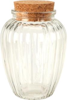 Voorraadpot glas met kurk deksel 280ml transparant