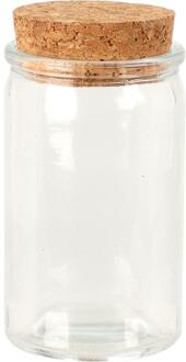 Voorraadpot glas met kurk deksel 50ml transparant
