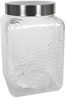 Voorraadpot glas vierkant 2450ml transparant
