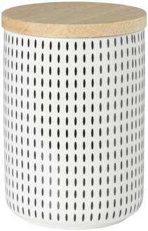 Voorraadpot Kasitoo streep - zwart/wit - 600 ml