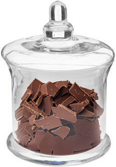 Voorraadpot/koektrommel - glas - met deksel - 1 liter