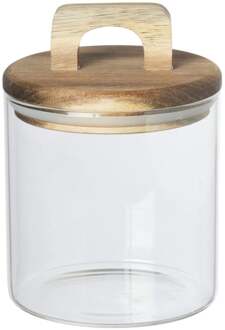 Voorraadpot met acacia deksel - ø10x14 cm