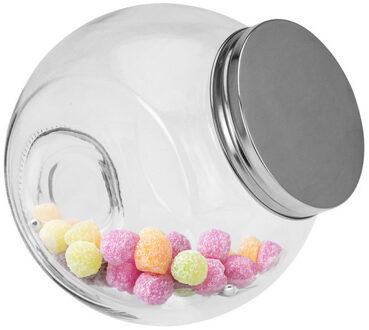 Voorraadpot met deksel - glas - 16 x 16 cm - 1,5L - snoeppot