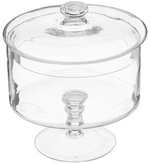 Voorraadpot - voor gebak - 1,8 liter - glas - met deksel - bonbonniere - koek pot