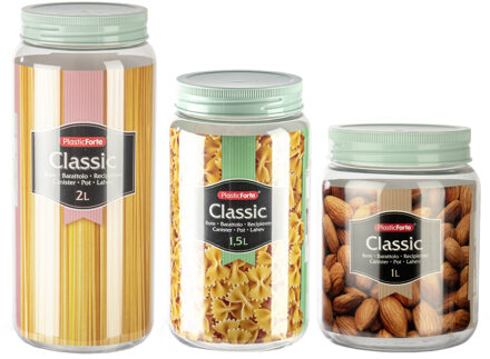 Voorraadpotten - weckpotten - 6x stuks - 1L/1,5L/2L - keuken - voedsel - inmaakpotten