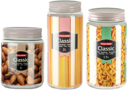 Voorraadpotten / weckpotten - 8x stuks - 1L/1,5L/2L - keuken - voedsel - inmaakpotten