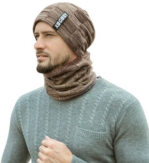 Voorruit Sjaal Hoed Beanie Unisex Winter Effen Knappe Comfy Kan Gebruikt Worden Als Muts En Sjaal Winter Accessoires Czapka Ik szalik khaki