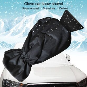 Voorruit Sneeuw Schop Auto Ijskrabber Handschoen Winter Warm Handschoen Sneeuw Shover Tool Auto Draagbare Window Cleaning Tool