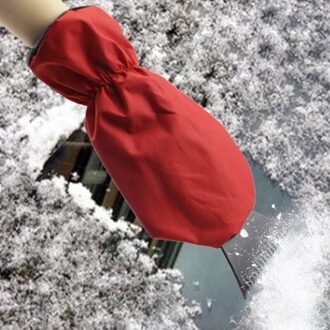 Voorruit Sneeuw Schop Auto Ijskrabber Handschoen Winter Warm Handschoen Sneeuw Shover Tool Auto Draagbare Window Cleaning Tool