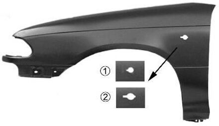 Voorspatbord Links 9/94+ +zijknipperlicht 3737655