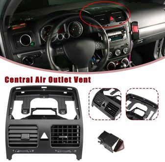 Voorste Centrale Dashboard Airconditioning Outlet Vent Met Waarschuwing Flasher Schakelaar Voor Jetta Golf 5 MK5 Konijn 1KD819728