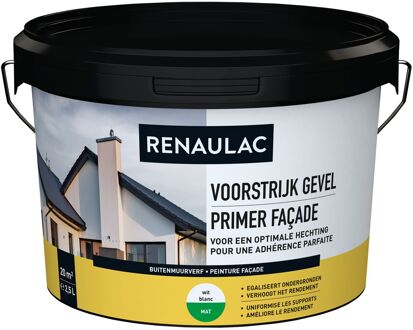 Voorstrijk Gevel Muurverf - Mat - Wit - 2,5l