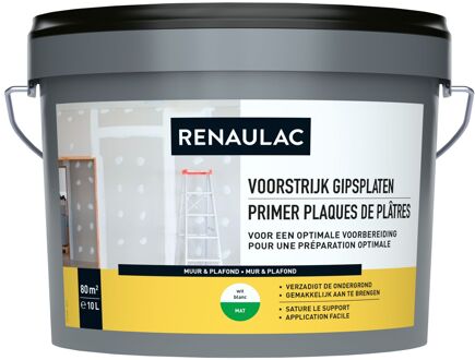 Voorstrijk Gipsplaten Primer - Muur En Plafond - Wit - 10l