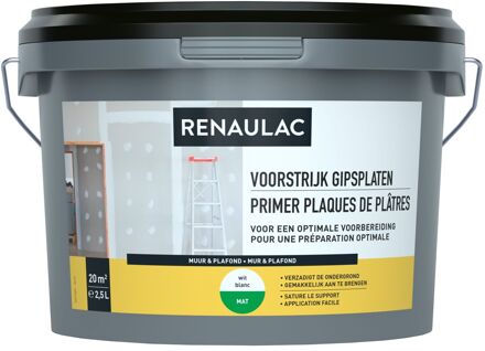 Voorstrijk Primer - Gipsplaten Muur En Plafond - Wit - 2,5l