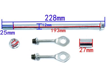 Voorwiel As Of Achter Velgen As Voor Honda Mini Trail Fiets Aap Dax Z50A Z50R Z50J Z110 Z125 achterkant wiel axle