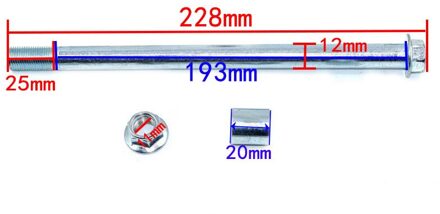Voorwiel As Of Achter Velgen As Voor Honda Mini Trail Fiets Aap Dax Z50A Z50R Z50J Z110 Z125 voorkant wiel axle