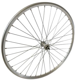 voorwiel Hybride 28 inch velgrem aluminium 36G zilver