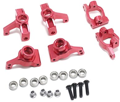 Voorwiel Zetel Achterwiel Zetel C-Vormige Seat Rc Auto Accessoire Set Voor Wltoys 144001 1:14 Afstandsbediening voertuig, rood