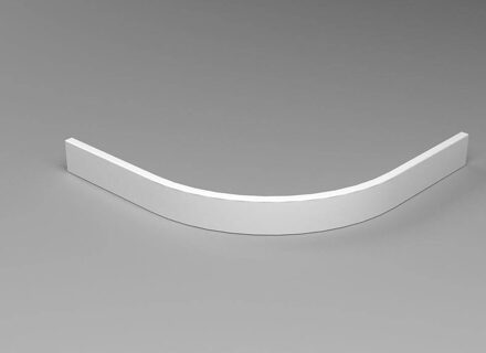 Voorzetpaneel Met Poten t.b.v. 10 cm Hoog 1/4 Ronde Douchebak Acryl 90X90 Wit Aqua Splash