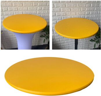 Voorzien Polyester Tafel Dekken Waterdicht Ronde Tafelkleed Met Elastische Randen 60Cm geel