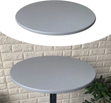 Voorzien Polyester Tafel Dekken Waterdicht Ronde Tafelkleed Met Elastische Randen 60Cm grijs