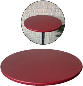 Voorzien Polyester Tafel Dekken Waterdicht Ronde Tafelkleed Met Elastische Randen 60Cm wijn rood