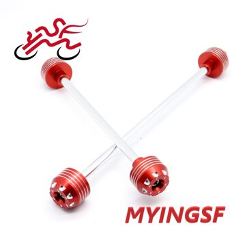 Voorzijde Achteras Vork Crash Sliders Voor Yamaha Yzf R1 2004 Motorfiets Accessoires Wiel Protector YZFR1 voorkant achterkant rood