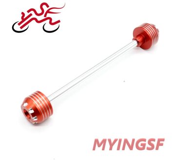 Voorzijde Achteras Vork Crash Sliders Voor Yamaha Yzf R1 2004 Motorfiets Accessoires Wiel Protector YZFR1 voorkant rood