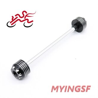 Voorzijde Achteras Vork Crash Sliders Voor Yamaha Yzf R1 2004 Motorfiets Accessoires Wiel Protector YZFR1 voorkant zwart