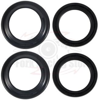 Vork Oliekeerringen 2 Pcs En Stof Zeehonden 2 Pcs Motorcycle Assy Kit Voor Honda VT750 Shadow 2001-2007 2002 2003 2004 2005 2006