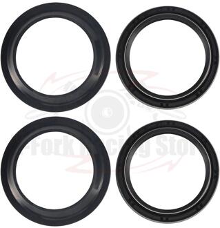 Vork Oliekeerringen 2 Pcs En Stof Zeehonden 2 Stuks Voor Kawasaki ER650 ER-6N