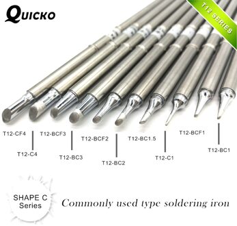 Vorm C Serie T12-CF4 T12-C4 BCF3 BC3 T12-BCF2 BC2 T12-BC1.5 C1 BCF1 BC1 Soldeerbout Tips Voor Solderen FX951 952 stc