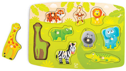 Vormenpuzzel Jungle Peg Junior Hout 9 Stukjes