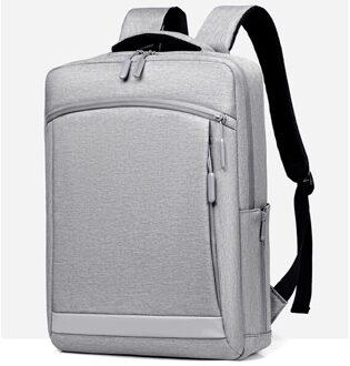 Vormor Laptop Rugzak Vrouwen Anti-Diefstal Waterdichte School Rugzakken Usb Opladen Business Mannen Reistas Grijs