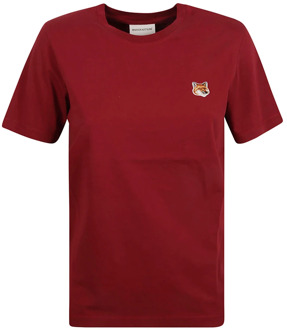 Vos Hoofd Patch T-shirt Maison Kitsuné , Red , Dames - M,S