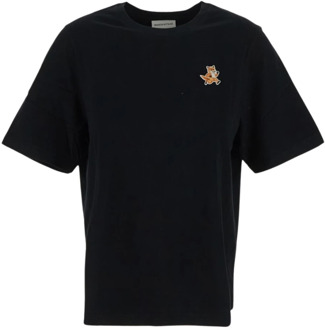 Vos Katoenen T-shirt Maison Kitsuné , Black , Dames - L,M,S,Xs