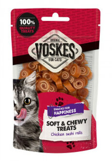 Voskes Soft & Chewy Sushi rolls kip kattensnack (60 g) 5 stuks