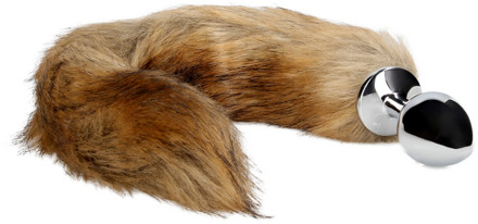 Vossenstaart met metalen buttplug