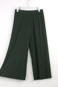 Vouw Geplooide Broek Vrouwen Broek Voor Vrouwen Bottoms Lente Zomer Casual Broek Midden Taille Wijde Pijpen Broek Vrouwelijke Pantalon mujer leger groen